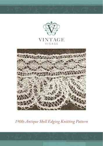 Antique 1900s Shell Lace Edging Trim Knitting Pattern