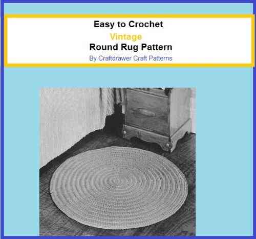 Easy To Crochet Vintage Round Rug Crochet Pattern