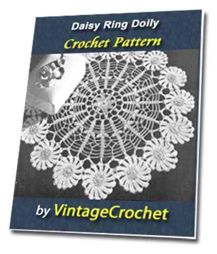 Daisy Ring Doily Vintage Crochet Pattern EBook