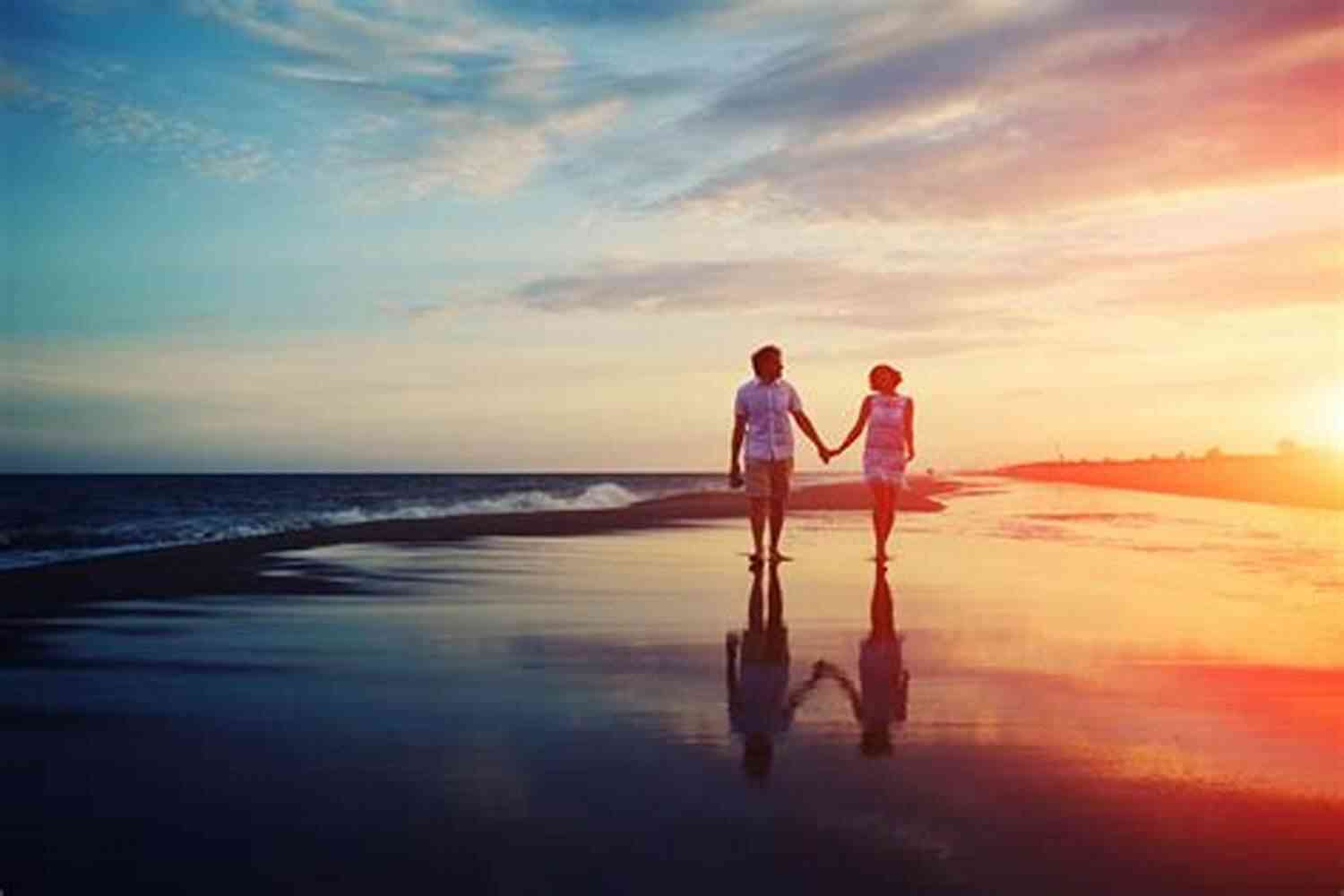 A Couple Holding Hands And Walking On A Sandy Beach At Sunset The Sea Of Wonder: Words From My Heart To Yours