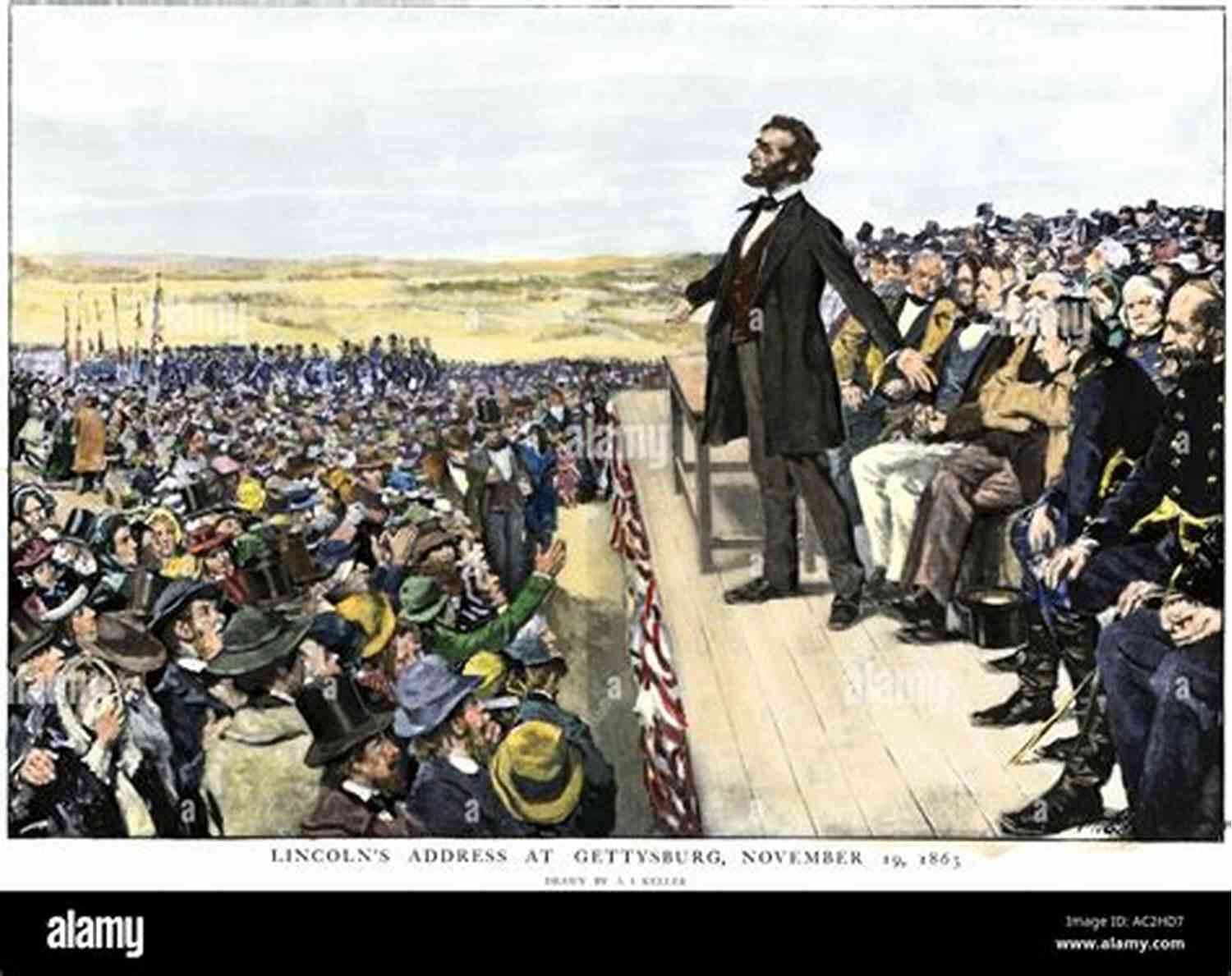 Abraham Lincoln Delivering The Gettysburg Address Gettysburg Address Abraham Lincoln