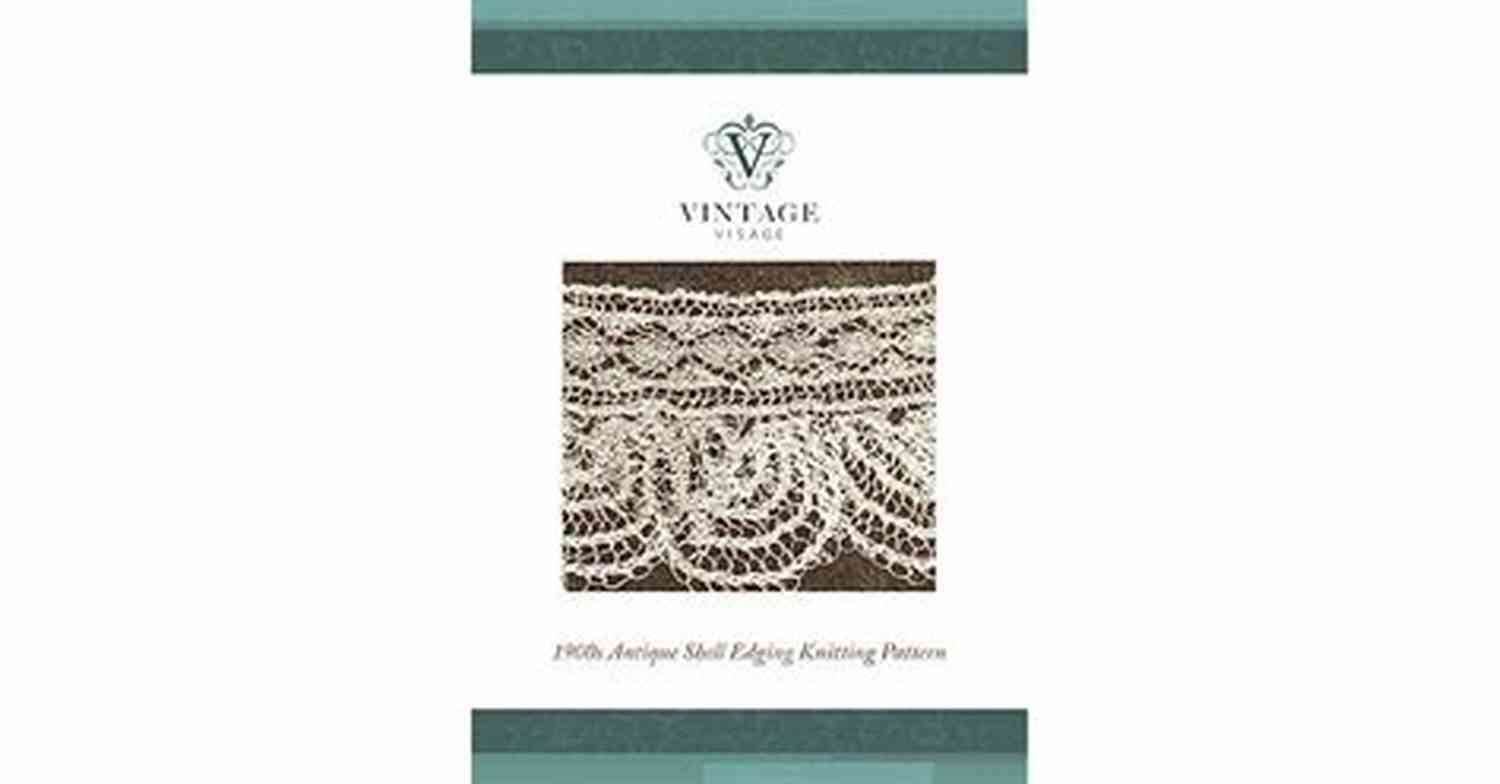 Antique 1900s Shell Lace Edging Trim Knitting Pattern