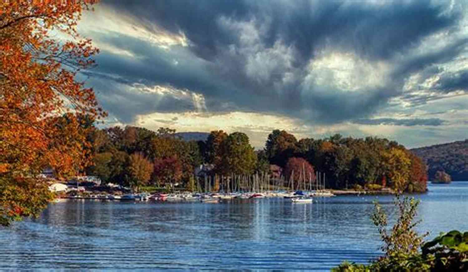 Candlewood Lake Surrounded By Vibrant Fall Foliage Black BassWhere To Catch Them In Quantity Within An Hours Ride From New York