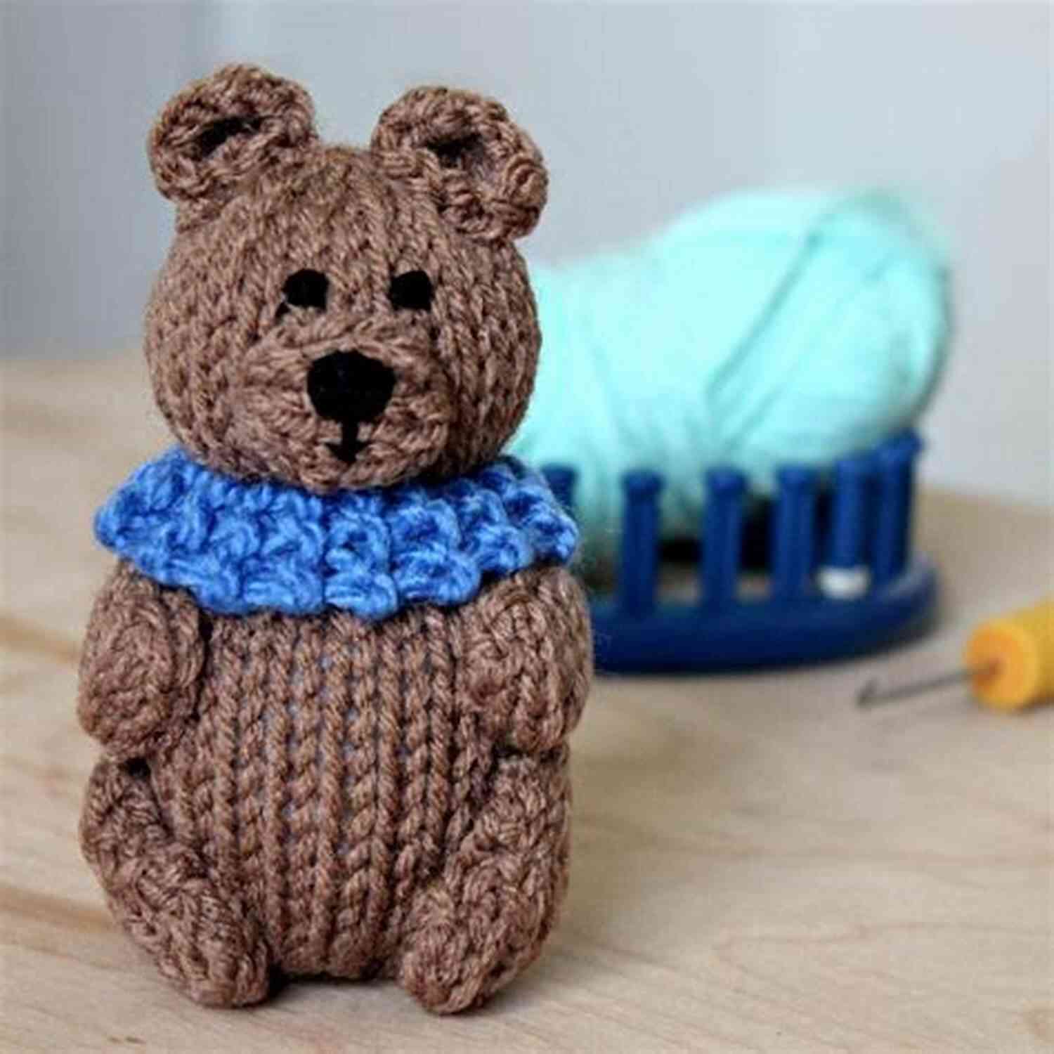 Create An Adorable Collection Of Loom Knitted Tiny Teddy Bears Loom Knitting Tiny Teddy Bears