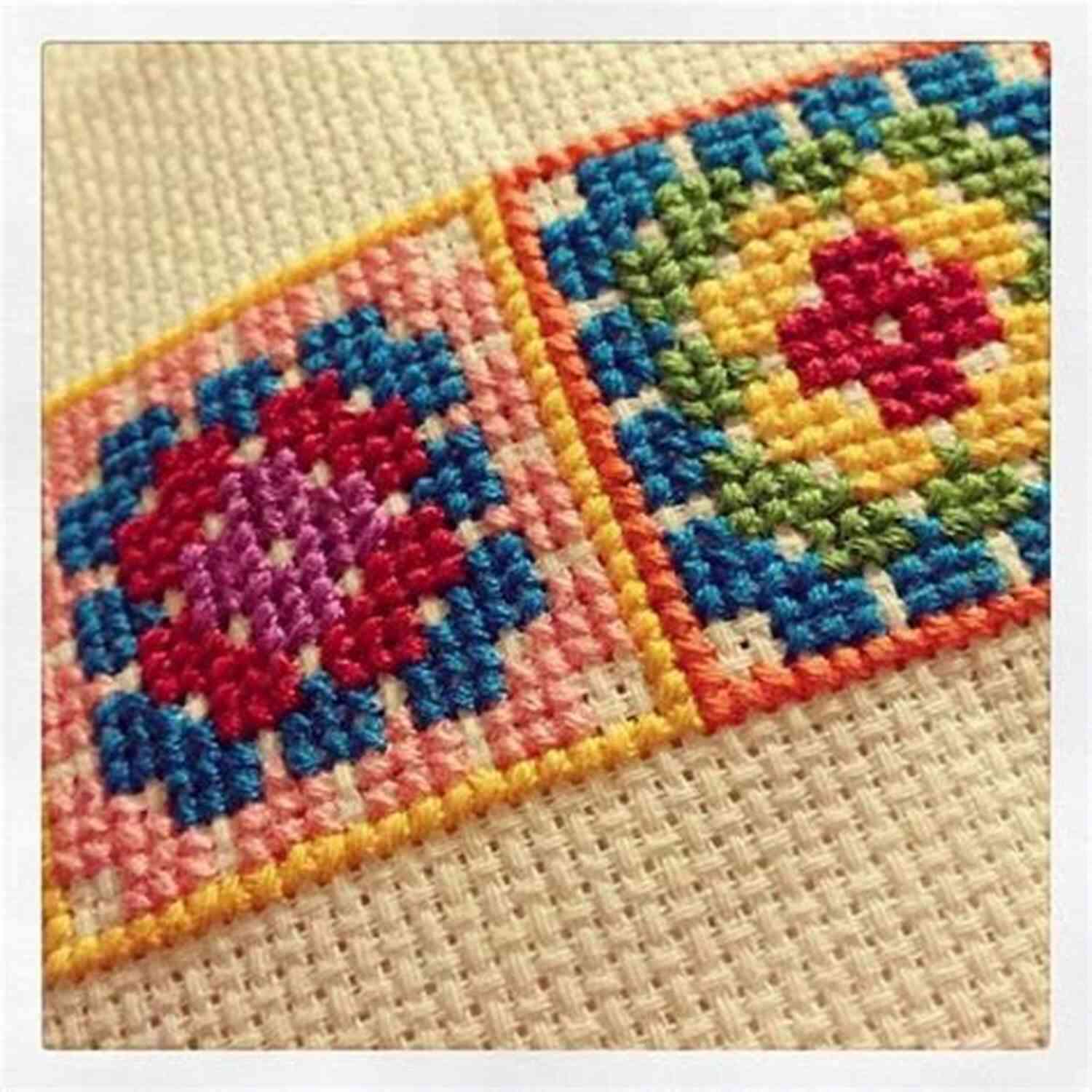 Cross Stitch Granny Square Instructions Solid Granny Square + 3 Variations (US Terms)