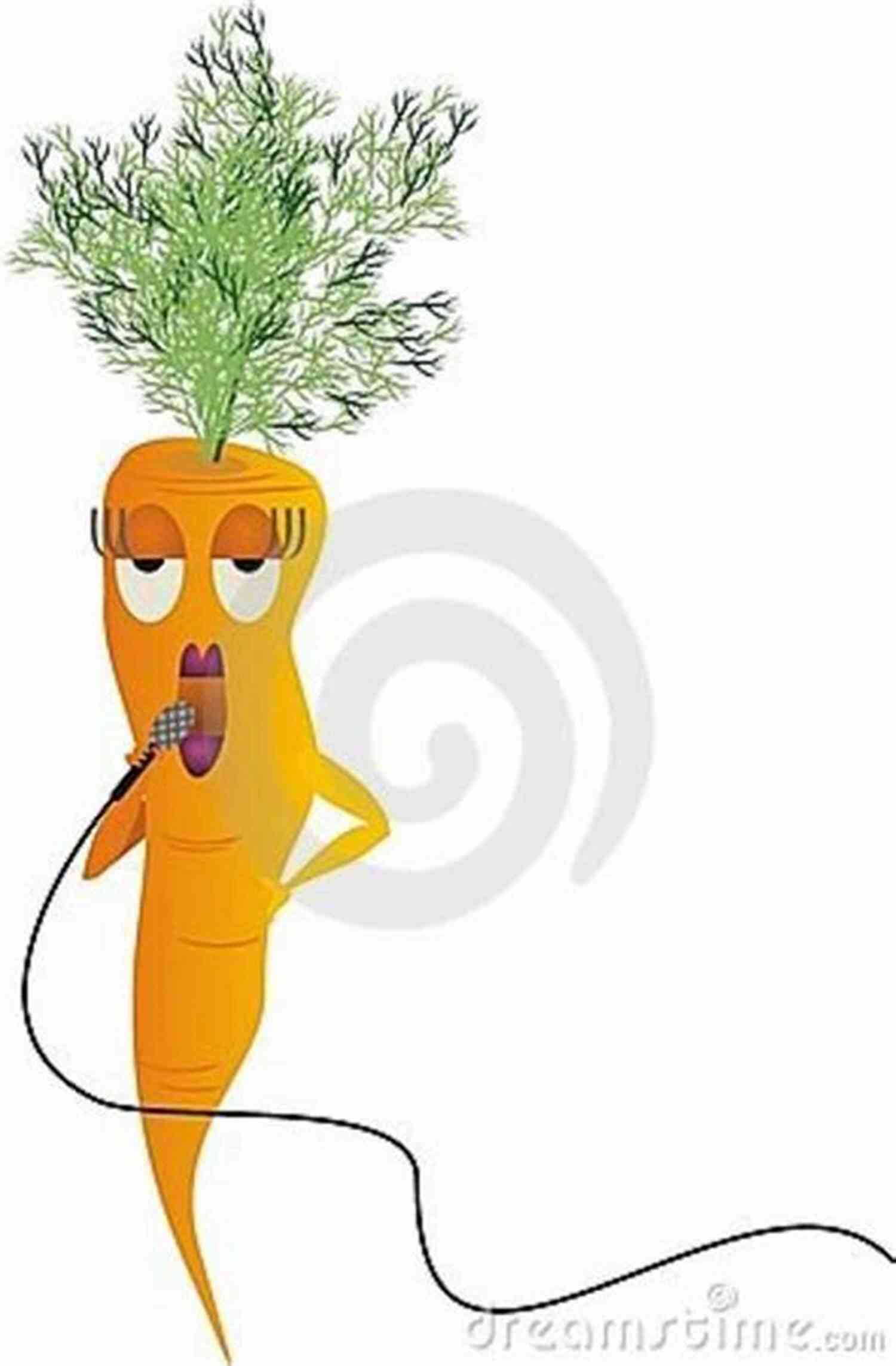 Illustration Of A Singing Carrot With Headphones And Microphone The Alternative Guide To Nursery Rhymes (Carrotology 1)