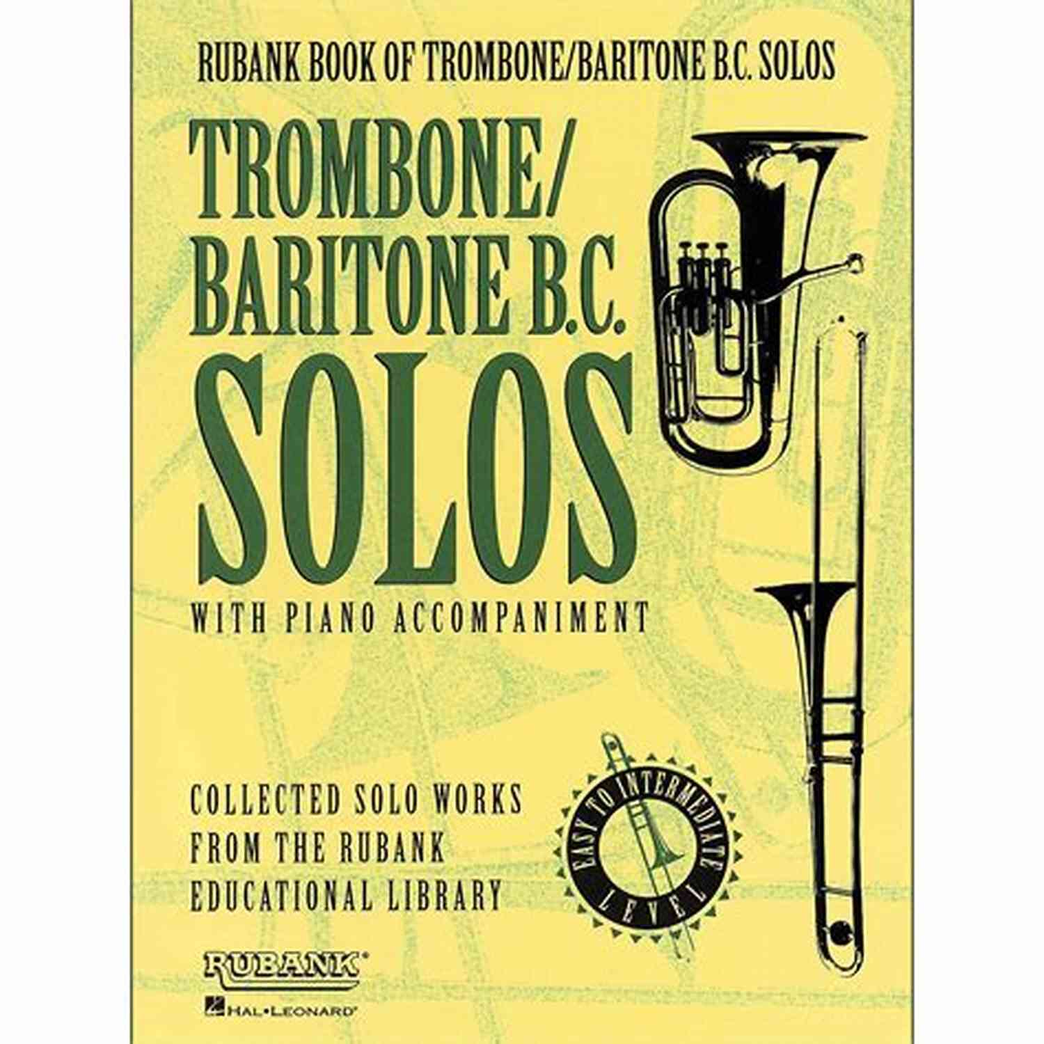 Mastering The Trombone Solos Belwin Master Solos Trombone Intermediate Volume 1: Trombone Solos