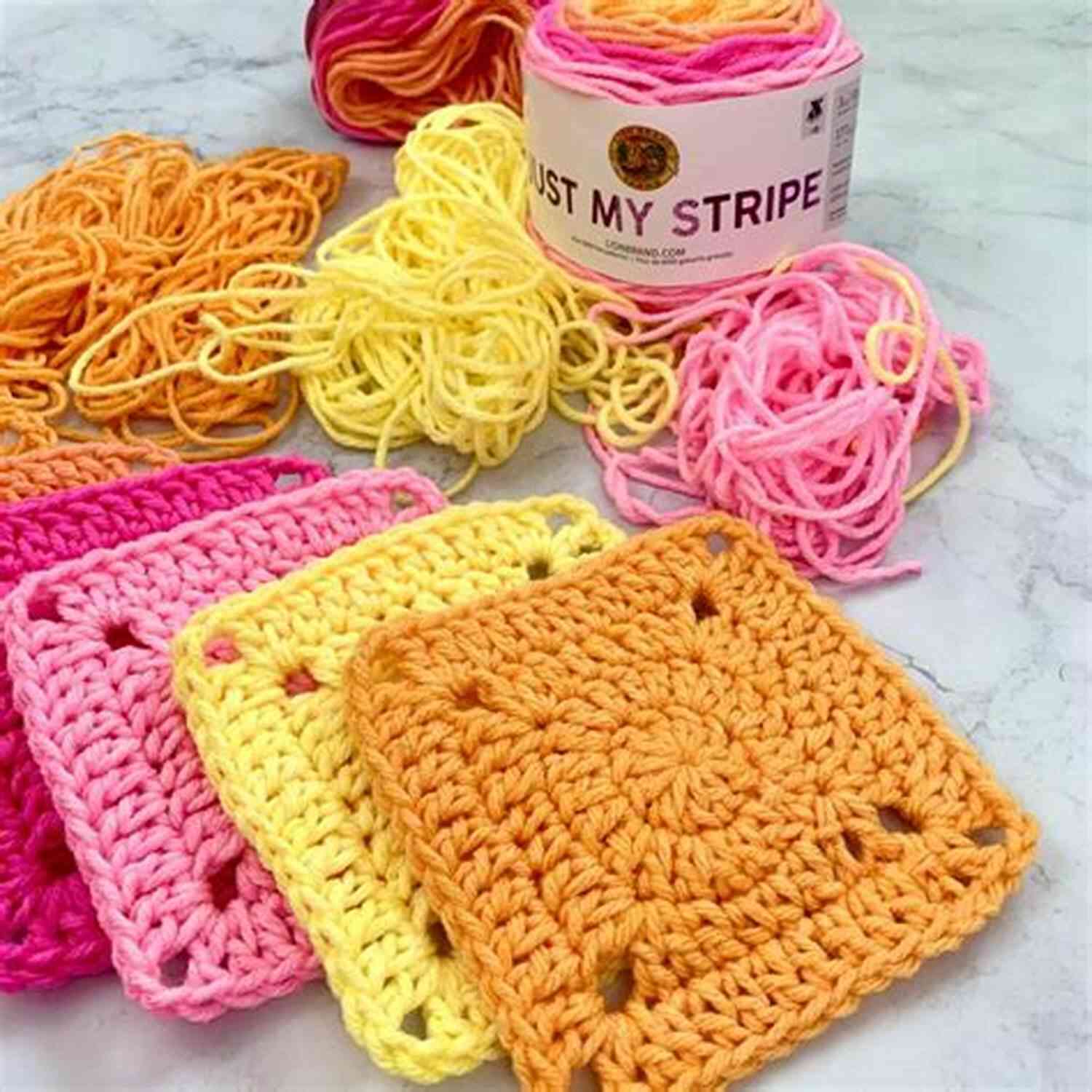 Striped Granny Square Instructions Solid Granny Square + 3 Variations (US Terms)