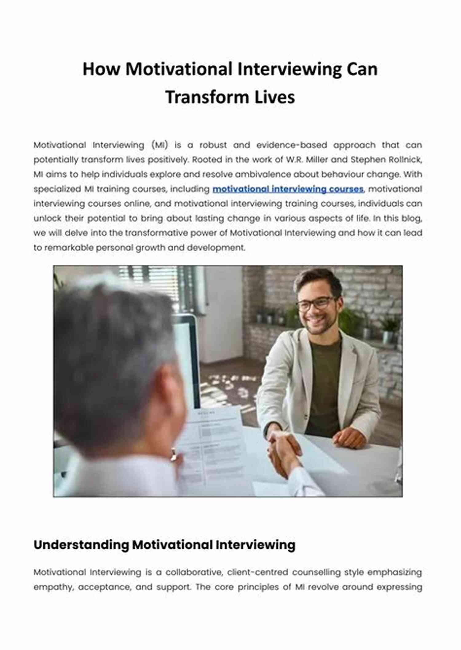 Transforming Lives With Motivational Interviewing Motivational Interviewing Third Edition: Helping People Change (Applications Of Motivational Interviewing)