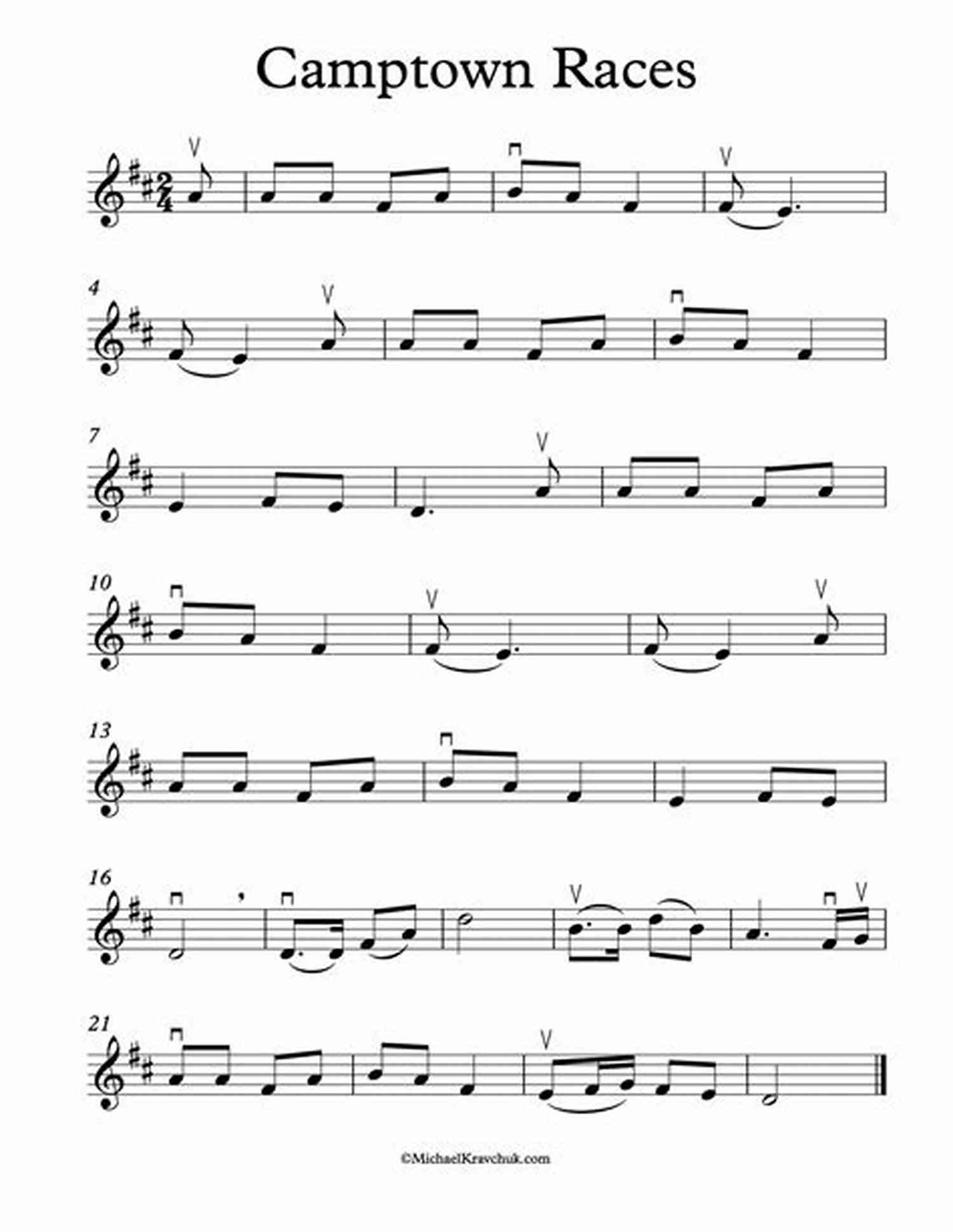 Sheet Music For Camptown Races Easy Piano Songs For Kids: 65 Classic Melodies For Kids To Play On Piano Easy Piano Sheet Music For Kids (with Labeled Notes Free Audio)