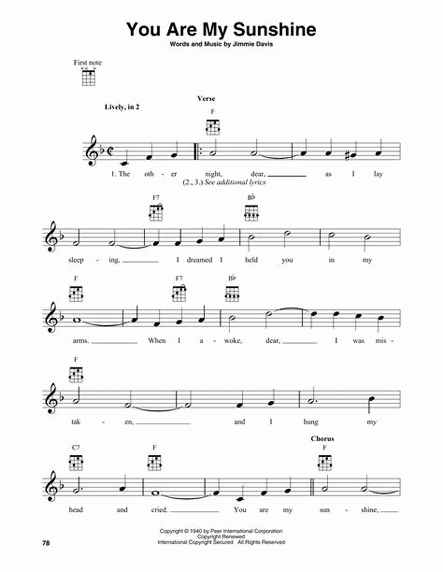 Sheet Music For You Are My Sunshine Easy Piano Songs For Kids: 65 Classic Melodies For Kids To Play On Piano Easy Piano Sheet Music For Kids (with Labeled Notes Free Audio)